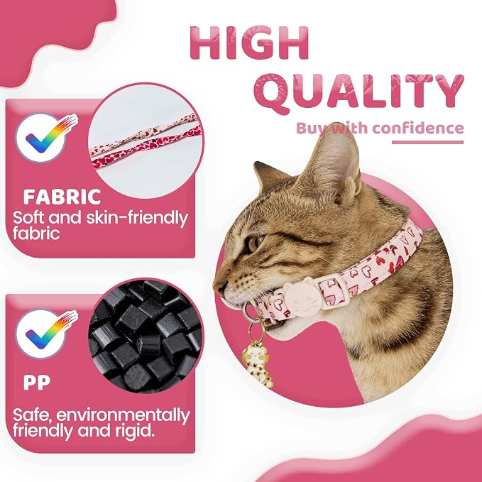 Elegant little tail 2 Pack Cat Collar- St. Patrick's Cat Collars Breakaway - Image 2