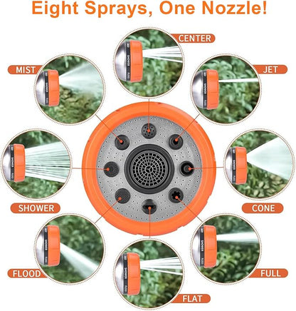 Garden Hose Nozzle, 8 Spray Patterns Dog Wash - Image 3