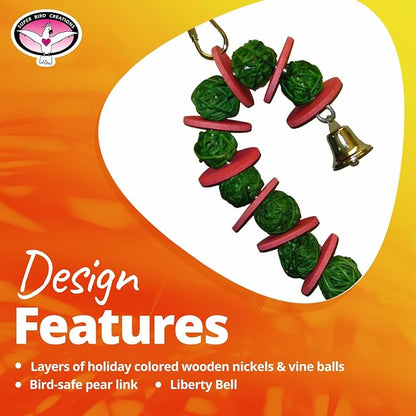Super Bird Creations SB186 Vine Ball Candy Cane Bird Toy, Small/Medium Bird Size - Image 6