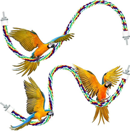 Weewooday 2 Pcs Bird Rope Perches Climbing Rope Bird Cage Accessories by Weewooday