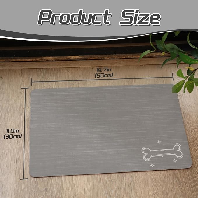 Le courant Dog Cat Feeding Mat, Water Absorbent, Non Slip Placemat - Image 5