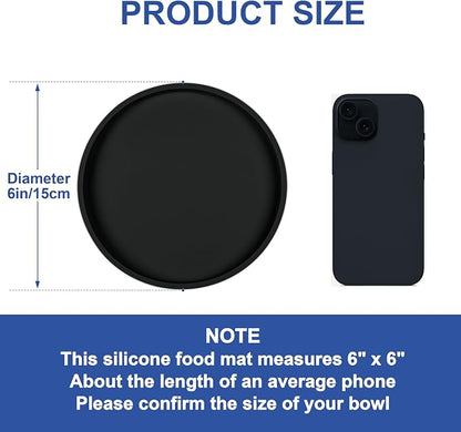 Arespark Pet Silicone Food Mat, Round Eating Tray - Image 5