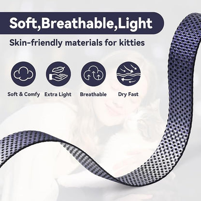 Cat Harness and Leash Set, 3-in-1 Escape Proof Adjustable, Comfortable Soft - Image 5
