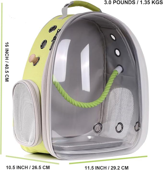 Bird Travel Backpack Carrier, Space Capsule Astronaut Liked Vet Carry Book Bag - Image 2