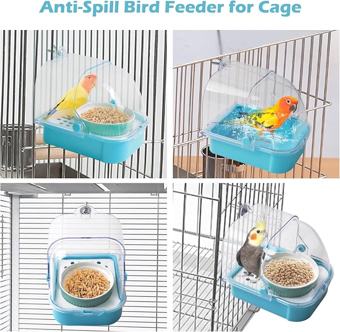 2 in 1 No Mess Bird Feeder, Bird Cage Feeder - Image 5
