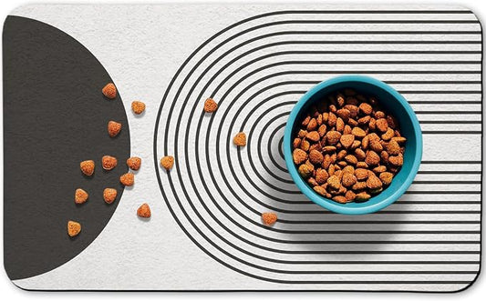 Dog Food Mats for Floors Waterproof, Cat Water Bowl Mats Pet Feeding Absorbent by Zoeeya