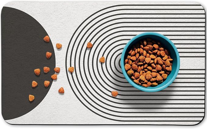 Dog Food Mats for Floors Waterproof, Cat Water Bowl Mats Pet Feeding Absorbent by Zoeeya