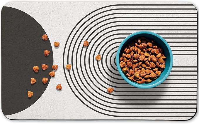 Dog Food Mats for Floors Waterproof, Cat Water Bowl Mats Pet Feeding Absorbent by Zoeeya