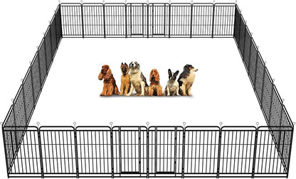 Heavy Duty Dog Playpen: 32 Steel Panels 47" Height, Square Steel Pipe by Committedtobetterpetlife