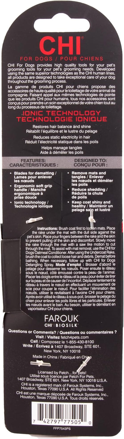 CHI for Dogs Dematting and Deshedding Undercoat Rake, Dog Grooming Tool for - Image 2