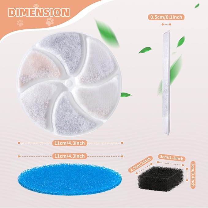 6 Set Cat Water Fountain Replacement Filter Only - Image 2