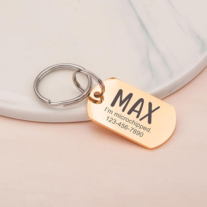 Anavia Personalized Pet ID Tags, Stainless Steel Glossy Laser Engraved Dog Cat - Image 9