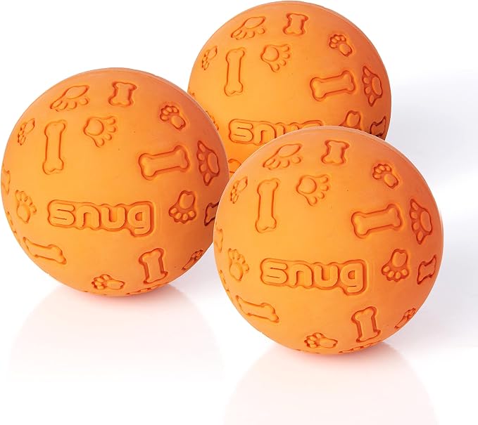 Snug Rubber Dog Balls for Small and Medium Dogs by Snug