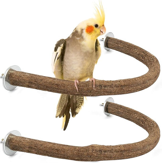 Rypet 2PCS Natural Wood Bird Perches by RYPET
