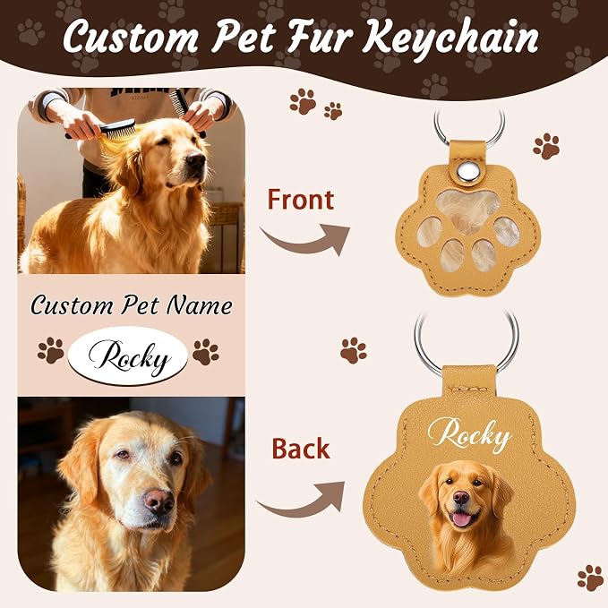Personalized Dog Hair Keychain - Image 2