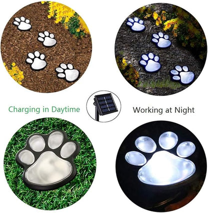 Elnsivo Paw Print Solar Outdoor Lights, Solar Lights Outdoor Waterproof Dog Paw - Image 4