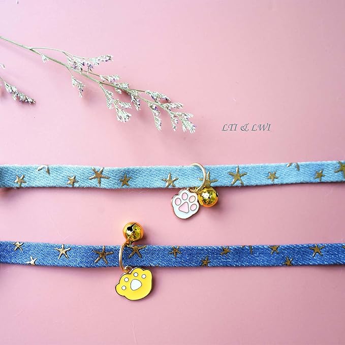 2 Pack Denim Breakaway Cat Collars - Image 2