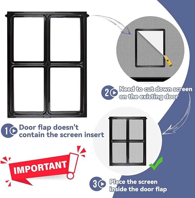 NAMSAN Dog Screen Door, Passage Size 12 x 16 inches, Dog Door - Image 3