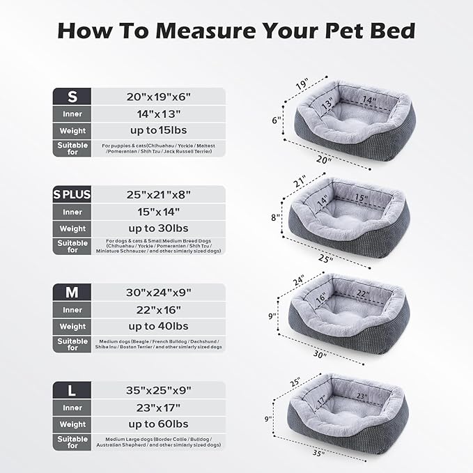 INVENHO Dog Bed Medium Size, Orthopedic Warming Soft Calming Sleeping Durable - Image 5