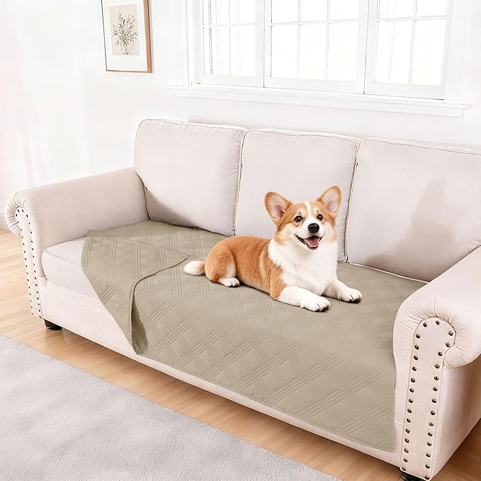 hyha Waterproof Dog Blanket, Reversible Pet Bed Blanket, Soft Sofa Couch Cover by hyha