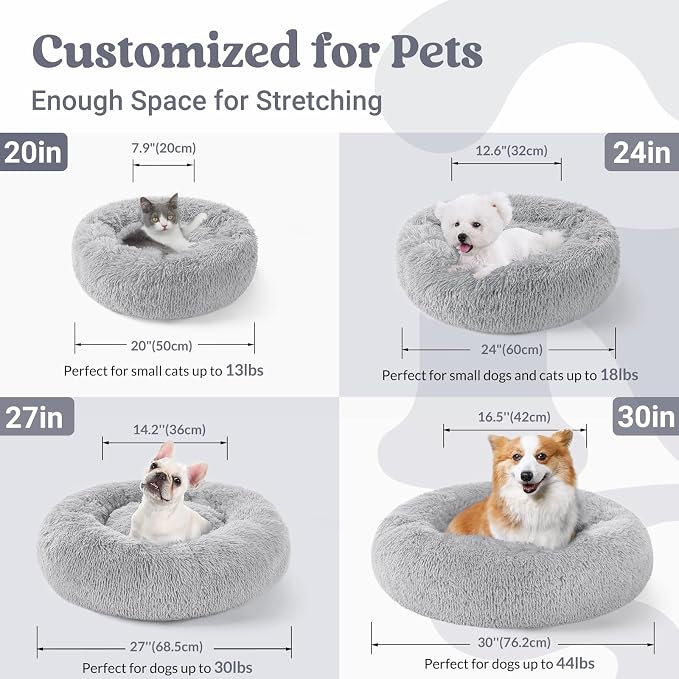 rabbitgoo Calming Dog Bed for Small Medium, 30 inches Pet Bed Machine Washable - Image 5