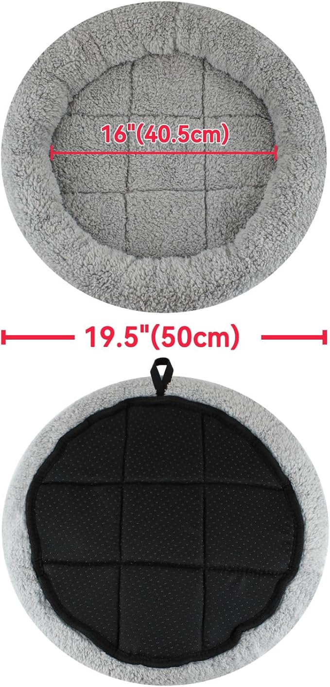 Enjoying Plush Cat Bed Mat Diameter 19.5" Round Pad - Image 2