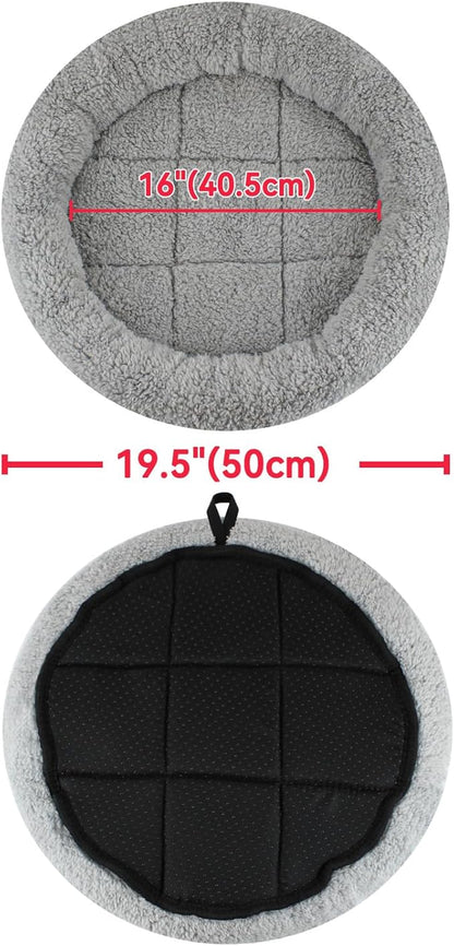 Enjoying Plush Cat Bed Mat Diameter 19.5" Round Pad - Image 2