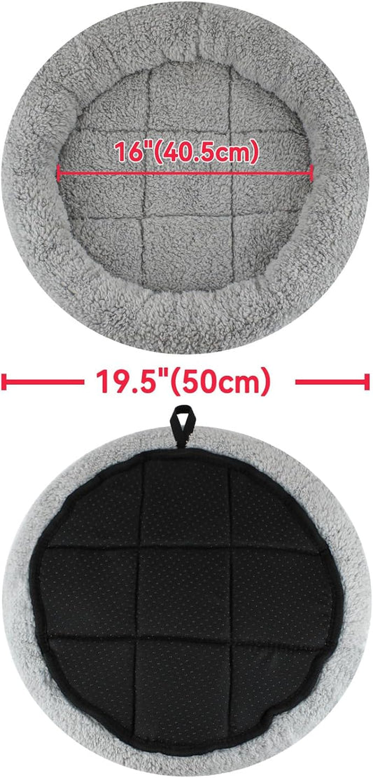 Enjoying Plush Cat Bed Mat Diameter 19.5" Round Pad - Image 2