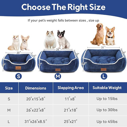 Cat Dog Bed for Pets, Rectangle Pet Bed Gift for Puppy and Kitten, Machine - Image 3
