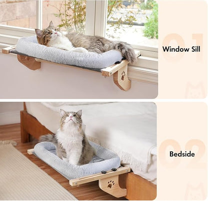 AMOSIJOY Cat Sill Window Perch Sturdy Hammock Window Seat - Image 7