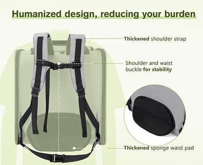 Pecute Cat Backpack with Widened Interior Space, Upgraded Dog Backpack Carrier - Image 6