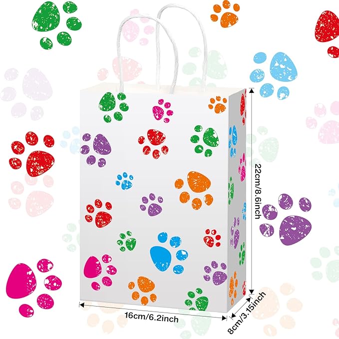 Blulu 20 Pcs Puppy Dog Paw Gift Bags - Image 2
