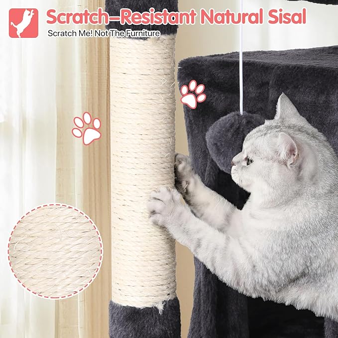 70in Cat Tree Cat Climbing Tower - Image 4