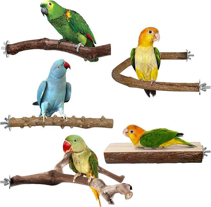 Bird Perches, Bird Perch Chewing Stick Cage Accessories Parrot Climbing by HPAWHOMEPART