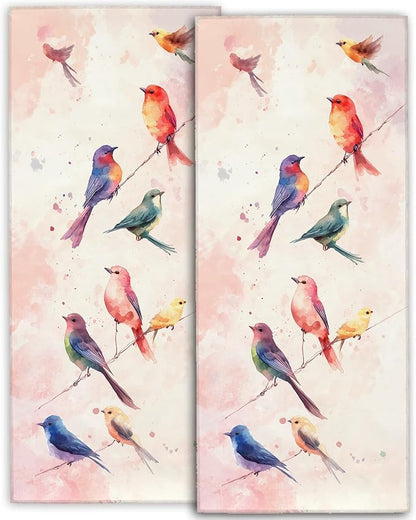 Colorful Bird Hand Towels by amepay