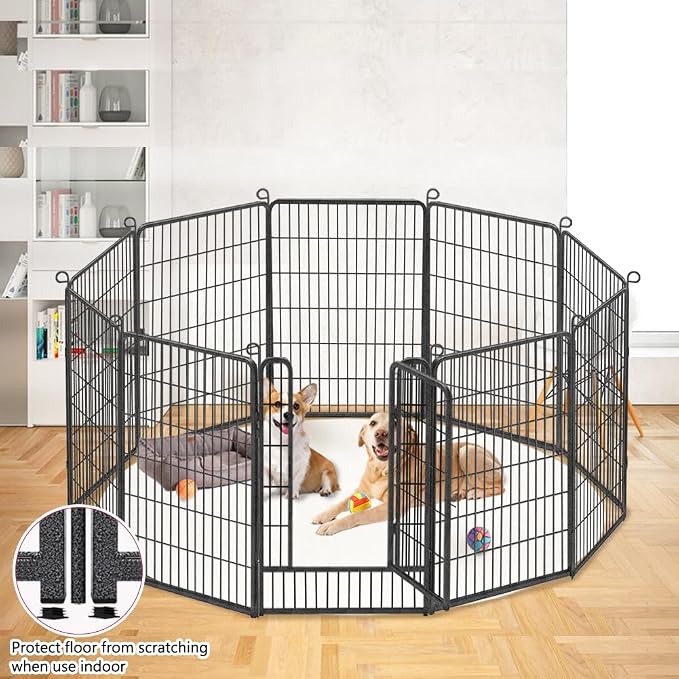 Dog Playpen, 40 inch 14 Panels Dog Pen Indoor Pet Dog Fence Outdoor - Image 8
