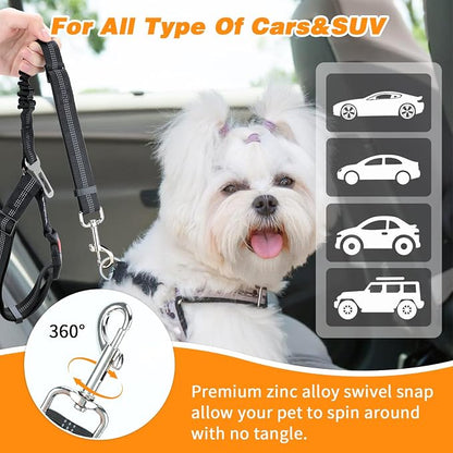 BWOGUE Pet Dog Cat Seat Belt Reflective Car Dog Headrest Restraint Leash - Image 6