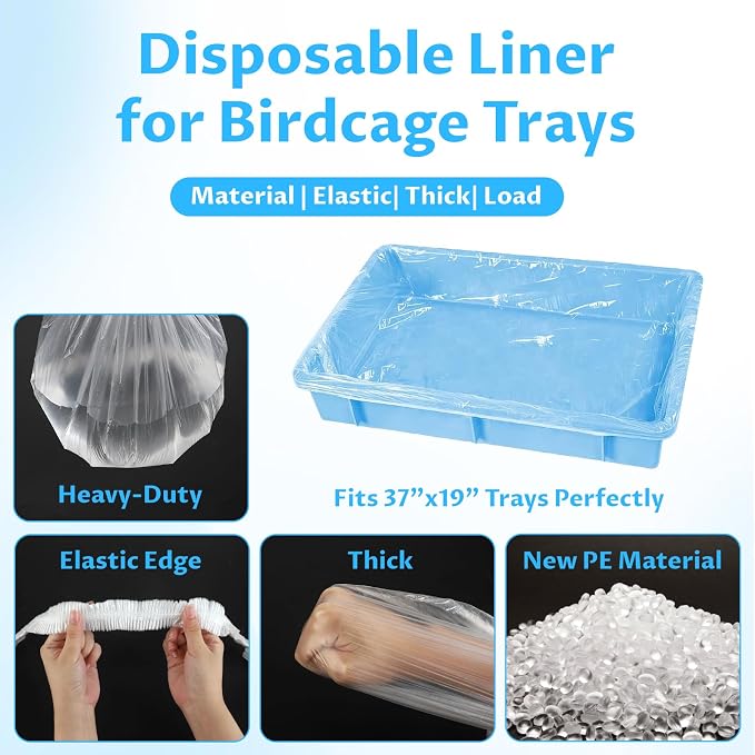 Disposable Small Animal Cage Liners, Plastic Liners Can Cover 37x19, 34x22 - Image 5