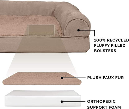 Furhaven Orthopedic Dog Bed for Large Dogs w/ Removable Bolsters & Washable - Image 4