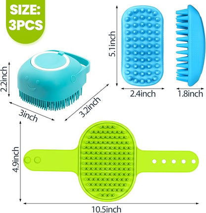 Comotech 3PCS Dog Bath Brush | Dog Shampoo Brush |Scrubber - Image 7