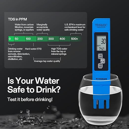 VIVOSUN Digital pH and TDS Meter Kits, 0.01pH High Accuracy Pen Type pH Meter ± - Image 6