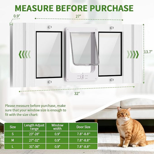 Aluminum Frame Cat Door for Window - Image 2