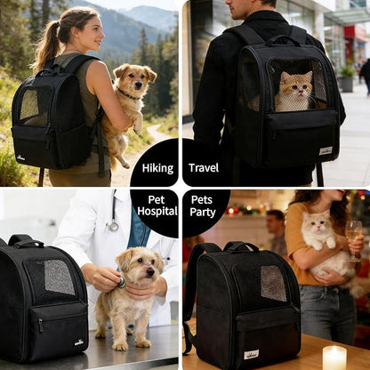 Cat Carrier Backpack, Steel Wire Frame More Stable, 600D Wear-Resistant Oxford - Image 7