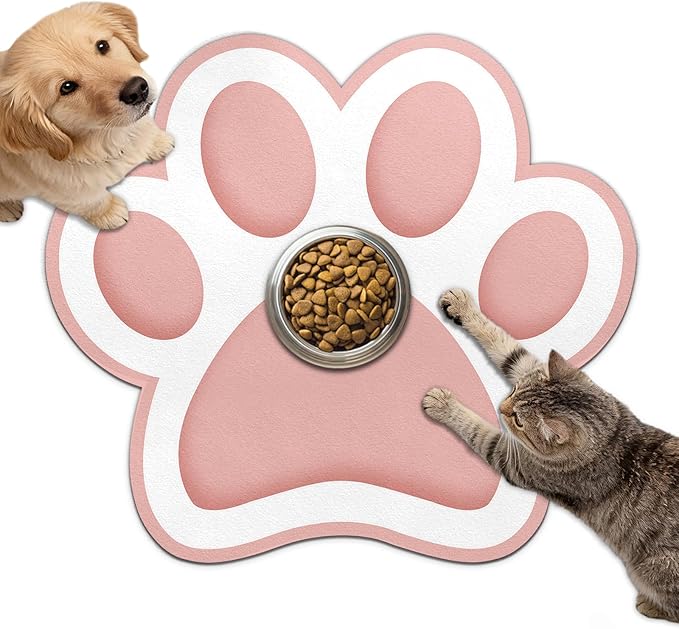 Dog Food Mat for Bowls, Absorbent Quick Dry Dog Cat Mats for Food and Water by Unknown