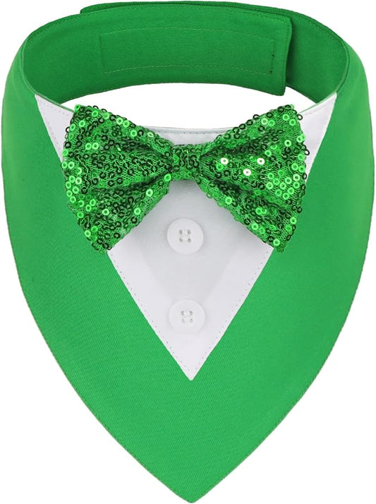 ADOGGYGO St.Patrick's Day Dog Tuxedo Bandana by ADOGGYGO