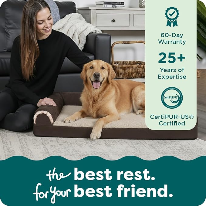 FurHaven Orthopedic Dog Bed for Large Dogs, L-Shaped Chaise Mattress - Image 9