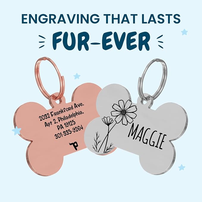 PawFurEver Custom Engraved Pet ID Tag – Personalized Dog Name Tag - Image 2
