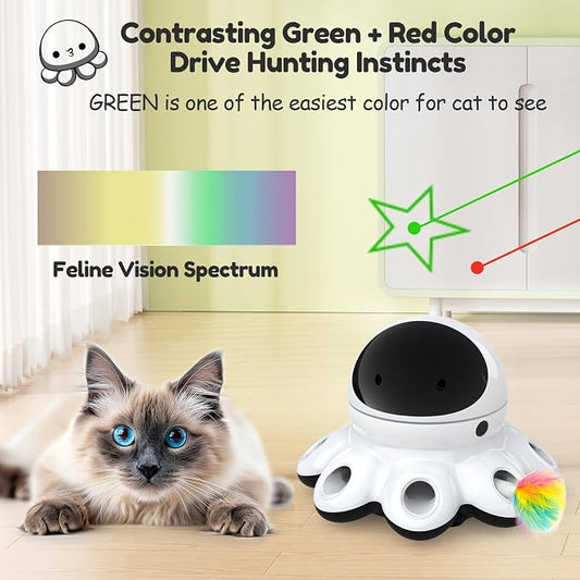 ORSDA Cat Laser Toy, 2-in-1 Interactive Automatic Motion Activated Moving 8 - Image 2