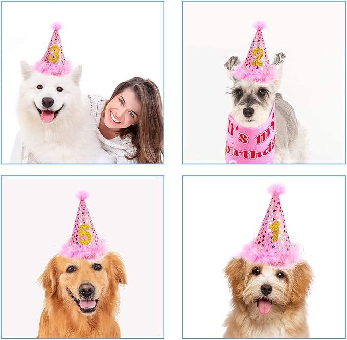 AROIC Dog Birthday Bandana Set, Pet Party Decorations Kit - Image 9