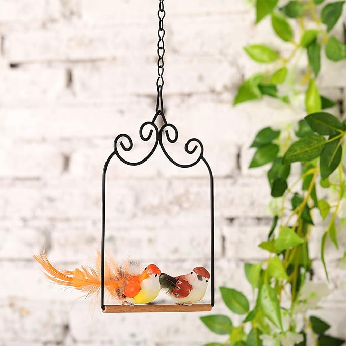 3 Pcs Hummingbird Swings and Perches Wild Bird Swing Metal Frame - Image 5